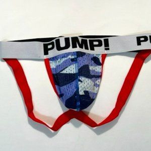 PUMP! Camo Mesh Jockstrap - Blue Camo/Red/White/Black (186BCJK)